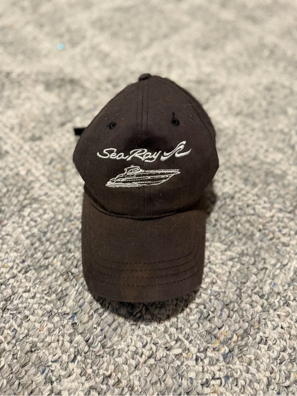 Black Embroidered Baseball Cap